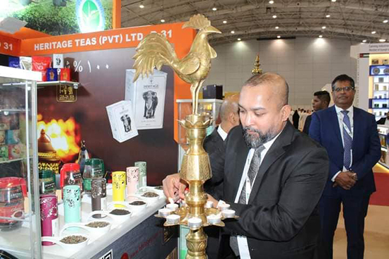 Ambassador H. E. Amza inaugurated the Ceylon Tea pavilion at the Foodex